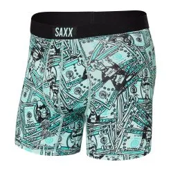 SAXX Vibe Boxer Brief - Cold Hard Cash/Ice Green