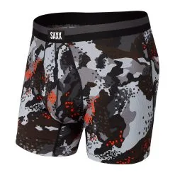 SAXX Sport Mesh Boxer Briefs With Fly - Graphite Digi Quake Camo