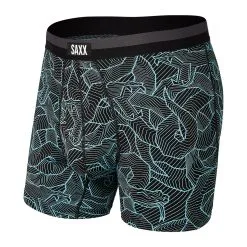 SAXX Sport Mesh Boxer Briefs With Fly - Blue Fangtastic