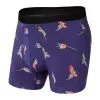 SAXX Platinum Boxer Briefs With Fly - Navy Parrot