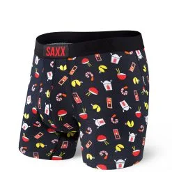 SAXX Ultra Fly Boxers - Black Soy Happy