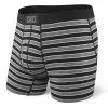 SAXX Ultra Fly Boxers - Black Crew Stripe