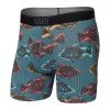 SAXX Quest Boxer Brief With Fly - Shadow Fish/Storm Blue