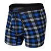Saxx Vibe Boxer Brief - Blue Flannel Check