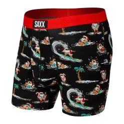 SAXX Ultra Fly Boxers - Black Chillaxin Santa