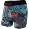 SAXX Platinum Boxer Briefs With Fly - Black Bold Paisley