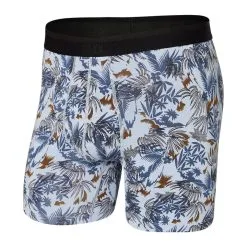 SAXX Platinum Boxer Briefs With Fly - Island Vibe/Blue Fog