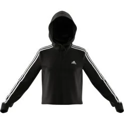 Adidas Essentials 3-Stripes Cropped Women's Hoodie