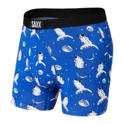 SAXX Ultra Fly Boxers - Peak Blue Astro Snowman