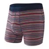 SAXX Platinum Boxer Briefs With Fly - Blue Mirage Stripe