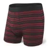 SAXX Platinum Boxer Briefs With Fly - Black/Red Tidal Stripe